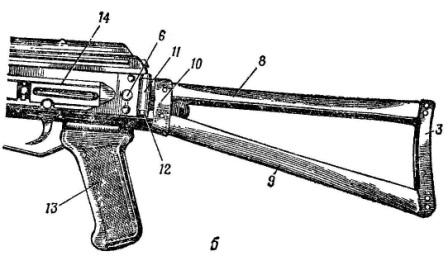 Рис. 33. Приклад и пистолетная рукоятка автомата: