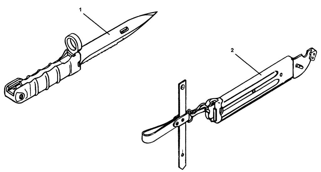 Рисунок 17 - Штык-нож в сборе. Ffigure 17 - Knife-bayonet assembly