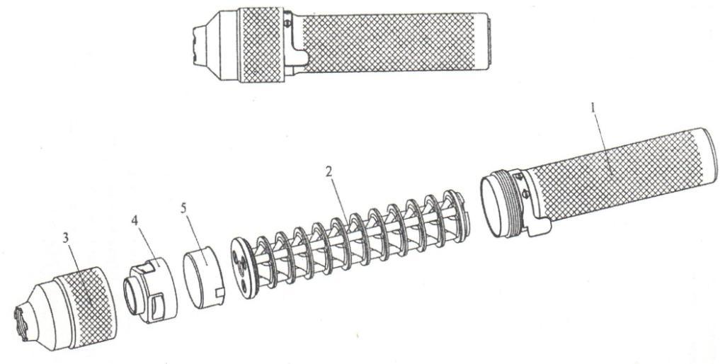 Рисунок 2 – Общий вид глушителя и его составные части