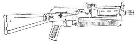 Рис. 1 — 9-мм пистолет-пулемет «Бизон-2» с рамочным прикладом. Общий вид.