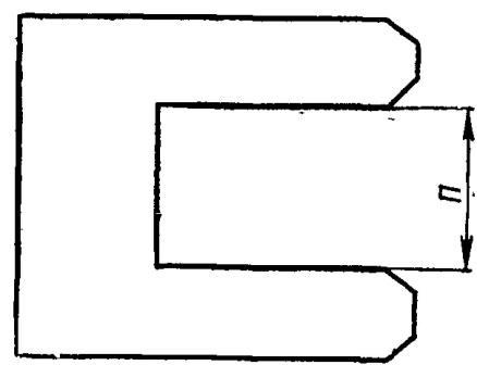 Рис. 6. шаблон для проверки толщины обтюратора