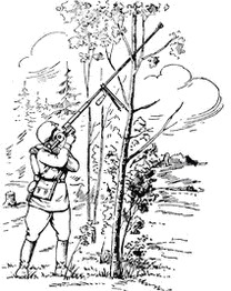 Рис. 58. Использование дерева для стрельбы по самолетам