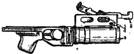Рис. 28. Установка переходника для стрельбы из гранатомета в гранатомете ГП-25