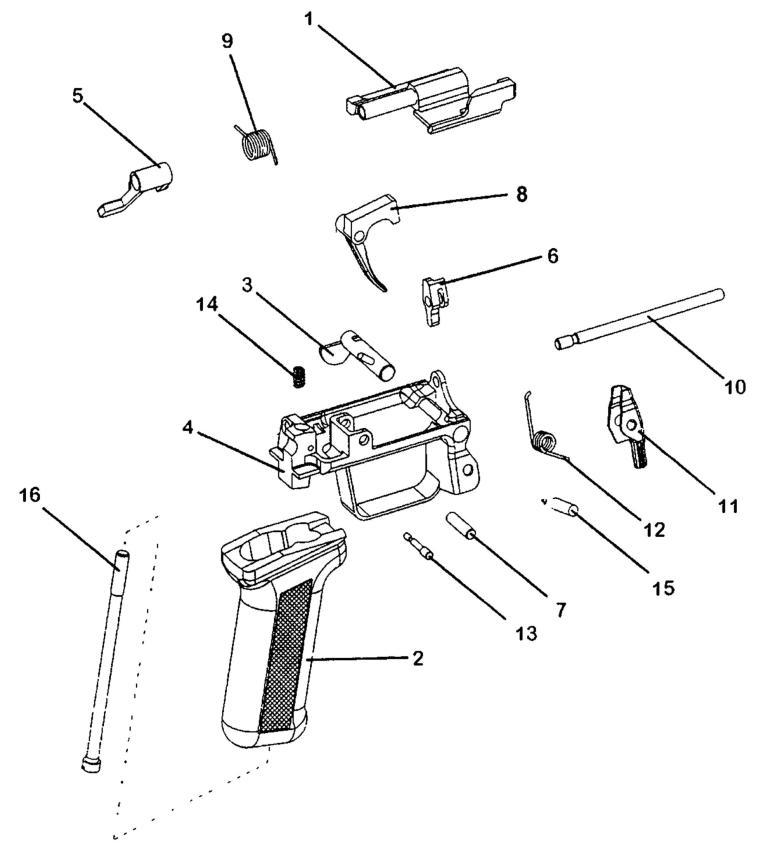 Рисунок 5 - Механизм спусковой. Ffigure 5 - Trigger mechanism