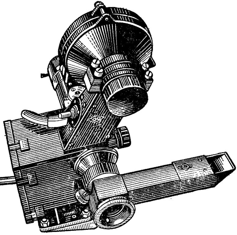Рис. 66. Крепление универсального ортоскопа к ночному прицелу НСП-2